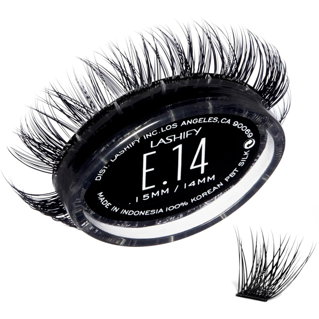 Lashify Extreme 14mm Gossamer DIY Extensions de cils Recharge, noir, facile faux cils pour ajouter un volume de Tremendous