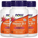 Jetzt Lebensmittel Jetzt Lebensmittel Vitamin D-3, 50 mcg (2.000 IU), 240 Softgels, 3 Pack