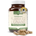 Lignans pour la vie Lignans de lin pour chiens et personnes - Supplément de lin biologique pour le soutien de l'hormone, 15mg 90 capsules, graines de lin pour chiens et femmes, haute fibre