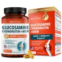 Glucosamin Chondroitin MSM Joint Support Supplement - Collagen Peptides, Turmeric and Ginger, Hyaluronsäure, Glucosamine Chondroitin Sulfat für Joint Comfort - Glutenfrei, Non GMO, 90 Kapseln