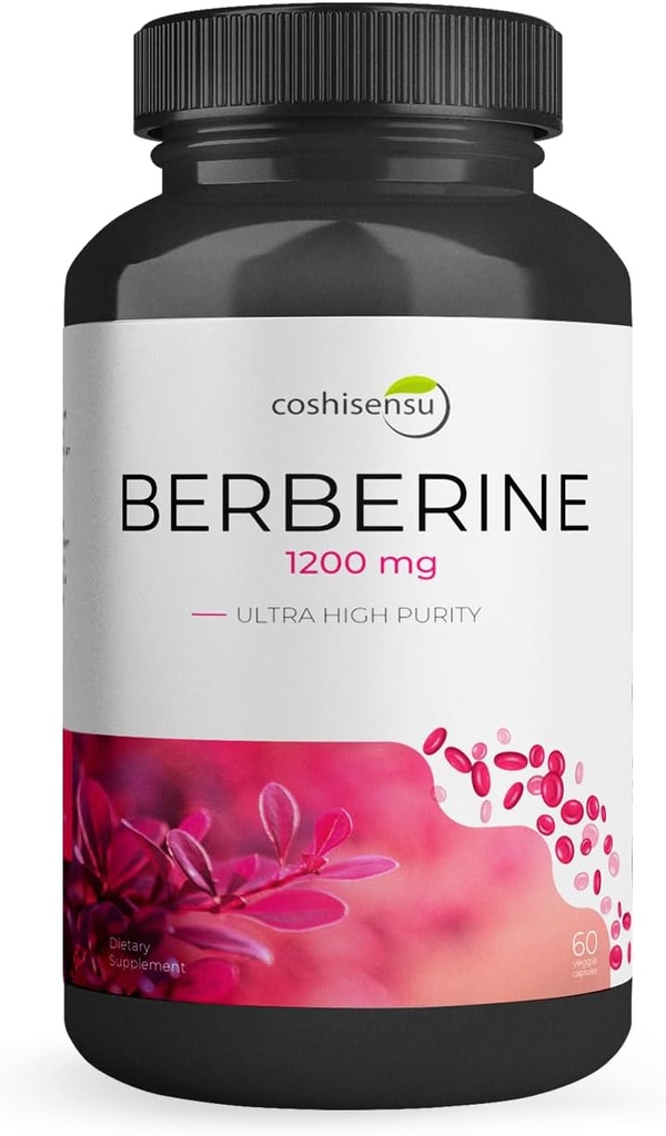 Berberine HCl 1200mg – Hohe Potenzergänzung für Blutzucker, Insulin & Weight Management – Non-GMO, Gluten-Free, Vegan Capsules – Heart & Metabolism Support, Made in USA – 60 Count