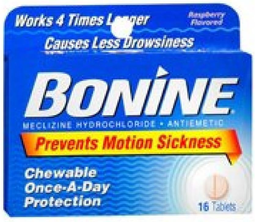 Bonine Tablets de mouvement pour adultes Taille 16ct Bonine Tablets de mouvement pour adultes 16ct
