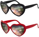 2 Pack Heart Shaped Diffraction Gläser für Damen, Herzeffekt Sonnenbrillen sind perfekt für Valentinstag Accessoires, Rave Party, Hochzeitsfeier, Musikalische Abend, Feuerwerk Shows.