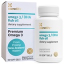 Xtendlife Omega 3 DHA Huile de poisson - 1100mg avec 700mg DHA et 300mg EPA - Omega 3 6 9 Supplément pour le coeur et le cerveau - 1 mois d'approvisionnement (60 Nombre)