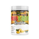 Musclesport Fruits & Greens - Obst, Gemüse und Antioxidantien-Ergänzung, einschließlich Weizengras und Spirulina, Hinzugefügt Fiber und Probiotics - 30 Portionen (Pineapple Splash)