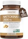 Gesundheit Harmony Nattokinase 2000 FU (Non-GMO) Leistungsstarke Nattokinase-Ergänzung aus natürlich gefruchteten Sojabohnen - (6 Monate Versorgung) 180 Vegan Natto Kapseln
