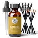 Pure Body Naturals Castor Öl für Wimpern und Augenbrauen - 1 Fl Oz Nourishing Brow & Lash Growth Serum - Organic, Hexane Free, Cold Pressed, Unrefined - Wimpern und Augenbrauen Wachstum Serum für Frauen