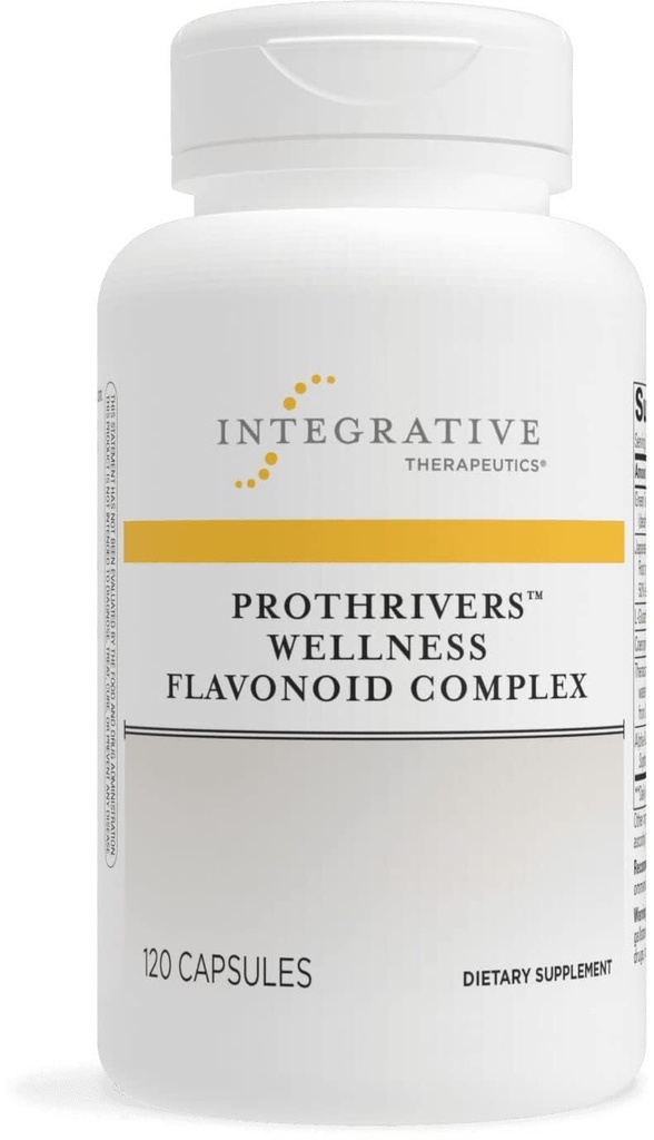 Thérapeutique Intégrative Complexe Flavonoïde de Bien-Être ProThrivers - Soutient Voies Antioxydantes Santé* - Avec CoQ10, Extrait de Curcumine, Extrait de Thé Vert et L-Glutathion - Sans Lait - 120 Capsules
