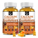 1200mg Calcium-Gummi-Gummi mit Vitamin D3,K2,B12 & B6 - Pflanzenkomplexe Calcium-Magnesium-Ergänzung mit Glycinat,Potassium,Sea Moss,Ashwagandha Wurzel für Knochen & Zähne Stärke, Muskel & Immun-2 Pack