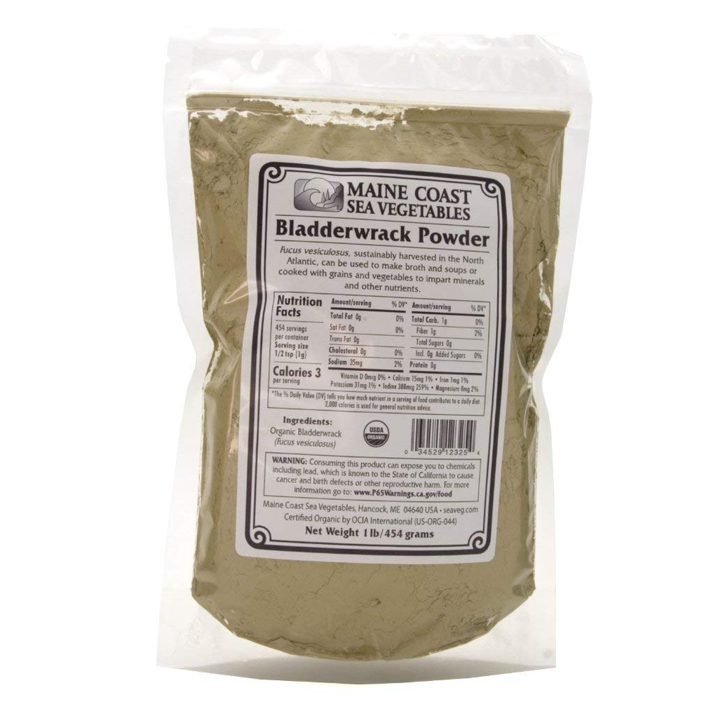 Bladderwrack Powder - Wild Atlantic - Bio Seaweed - Maine Coast Sea Vegetables- 1 Pfund