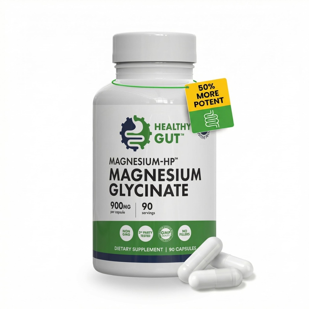 Gesundes Gut Magnesium-HP | Ultra reines Glycinat mit Zero Fillers | 180 mg Magnesium Glycinate | 90 Portionen
