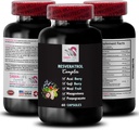 Antioxidant Shield - RESVERATROL COMLEX - Acai Berry Boost, Hydration Factor, Noni Blend, Daily Energy, Berry Superfoods, Blueberry Balance, Natural Strength, Refreshing Blend 1 Flasche 60 Kapseln