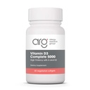 Allergy Research Group Vitamin D3 Complete 5000 IU - Vitamin D3 und K2 Supplement, Daily Balance, mit Vitamin A, DeltaGold Tocotrienols, Hohe Potenz, Veggie Softgels - 60 Count