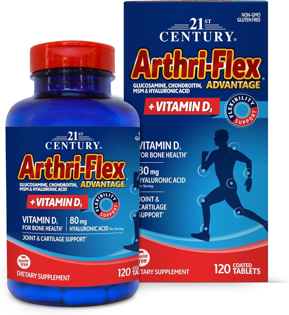 Avantage Arthri-Flex du 21ème siècle + vitamine D3, 120 comprimés enduits