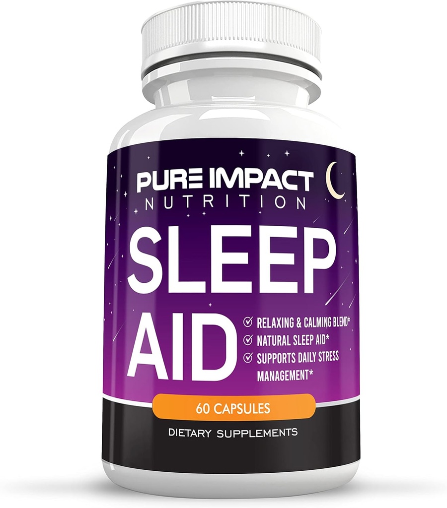 10-in-1 Natural Sleep Aid Capsules | Non-Habit Forming Supplement for Longer Deeper Rest with Calcium, Chamomile, Goji, St Johns Wort, 10 Mg Melatonin - 60 Kapseln
