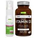 Tägliches Vitamin D3 + Super B12-Komplex 5000mcg Vegetarische Bundle, 365 2000iu Vitamin D3 Tabletten + hohe Festigkeit B12 Kirsch Aroma Sublingual Spray, von Igennus