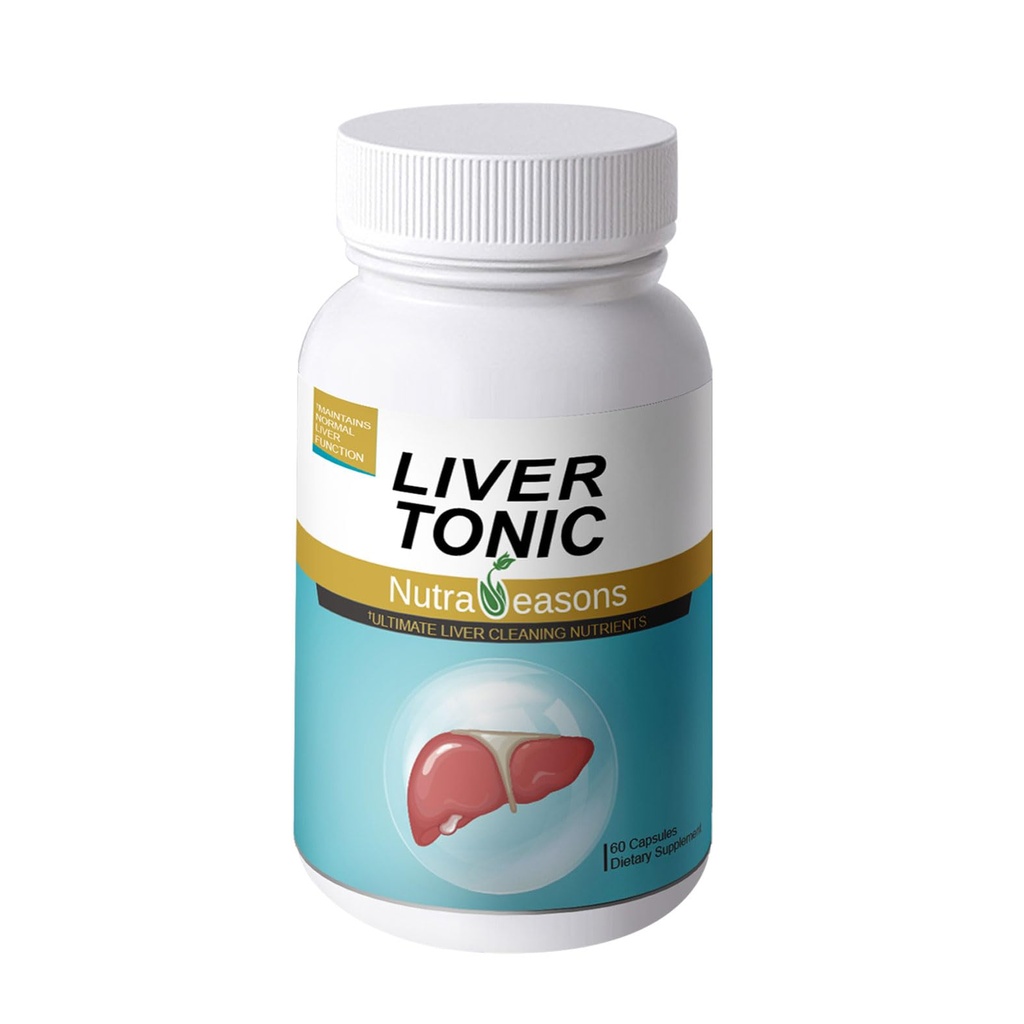 Tonique du foie - Nouveau conditionnement – Nettoyez le foie Détox et réparez avec le chardon de lait, NAC, Bitartrate de choline, Ginger, Turmeric, Dandelion Root, Extrait d'artichaut, Schisandra Berry, 60 capsules vege