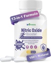 Nitric Oxid Ergänzungen für Männer & Frauen, 3000mg, 120 Kapseln - 13-in-1 Nitric Oxid Booster für Muskelwachstum, Herzgesundheit, Energie & Zirkulation - Non-GMO, Gluten-Free
