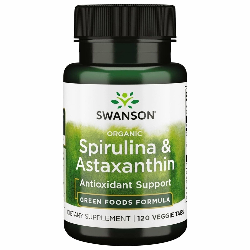 Swanson Bio Spirulina & Astaxanthin 120 Veg Tabs