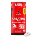 Six Star Creatine Pillen, X3 (60 Caplets) - Kreatin für Frauen & Männer - Creatine Capsules unterstützen Muskelkraft - Pre & Post Workout Creatine Supplement für Muskel-Recovery & Building - 20 Servietten