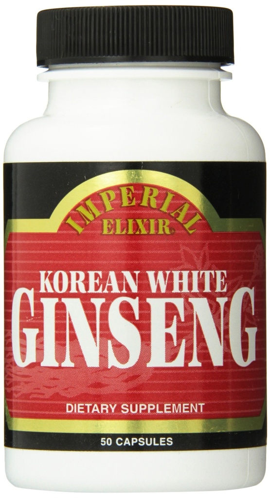 Impérial Elixir Ginseng blanc coréen, 500 Mg, 50 Comte