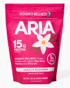 Designer Wellness, Aria, Women's Wellness Low Calorie Vanilla Protéine Poudre avec Biotine, Vitamine C et Aloe biologique, Vanilla Blossom, 1,85 Livre
