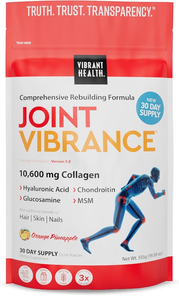 Vibrant Health, Joint Vibrance, Umfassende Gelenk- und Knorpelunterstützung, 30 Servietten
