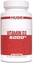 Riesige Ergänzungen Vitamin D3, 5000 IU (125mcg) pro Servieren, Non-GMO, Glutenfrei, Sojafrei - Unterstützt Immunsystem, Knochengesundheit und Stimmung (60 Kapseln)