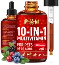 Cat Multivitamin – Vitamine B, C und D3 in flüssiger Form – 10 in 1 Hunde-Vitamine und Ergänzungen zur Hilfe bei Allergien & UTIs – Katzen-Vitamine für Haut- und Fleischpflege – Glukosamin für HIPS & Gelenke – 2 Oz