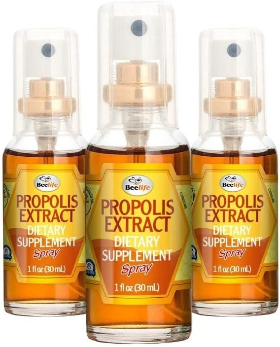 Beelife Propolis Sore Throat Relief Spray - Propolis Spray - Natural Immune Support, Helps Calm Cough & Dry, Itchy Throat - No Sugar - 3-Pack
