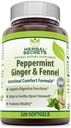 Kräutergeheimnisse Peppermint Ginger & Fennel 120 Softgels (Non-GMO) - Unterstützt Verdauungsfunktionen* - Fördert Vitalität*- Hilft, den aufgestauten Stomach zu beruhigen*