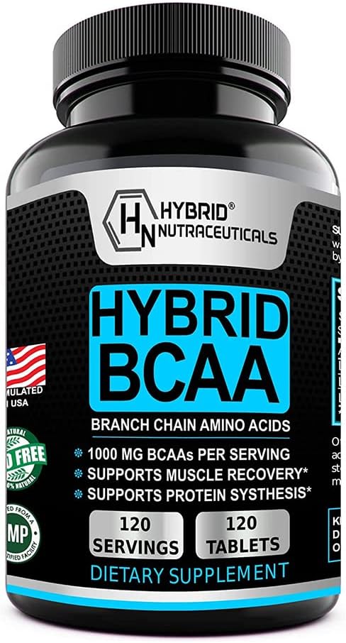 Hybride BCAA 1000mg – BCAAs Aminosäuren Beilagen - 2:1:1 L-Leucin, L-Isoleucin und L-Valine – Non-GMO, Vegan - 120 Servietten