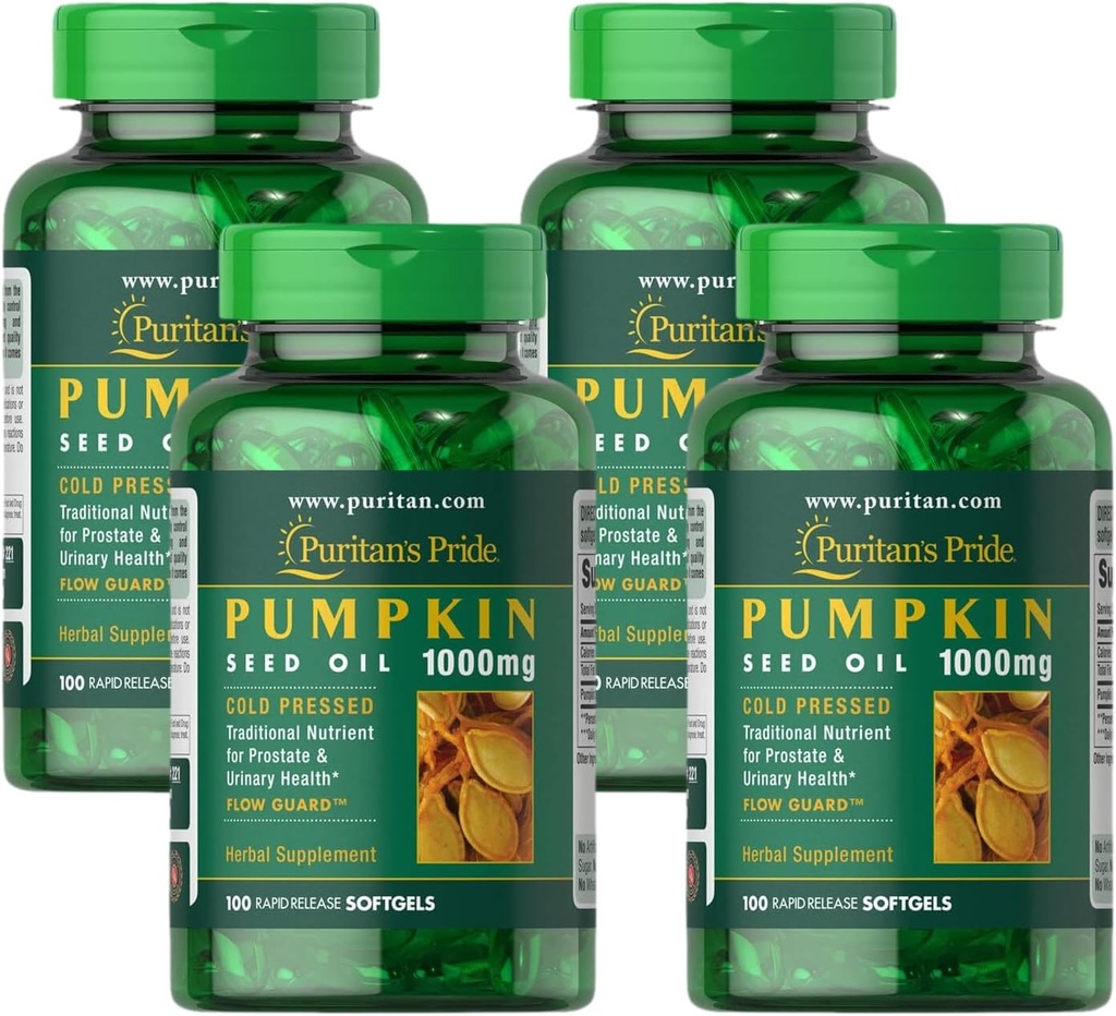 Kürbis Seed Oil, unterstützt Prostata und Urinary Health White 100 Count (Pack von 4)