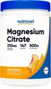 Poudre de citrate de magnésium Nutricost (Peach Mango, 500 grammes)