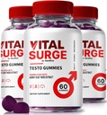 (3 packs) Gommies de test de surpression Vital – Gommies de test de surpression Vital premium pour les hommes avec des ingrédients propres à la conduite de carburant, la confiance et la performance quotidienne, facile à avaler Gommias de surpression Vital (180 Gommies)
