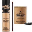 NATURAL SHILAJIT Kapseln (1-2 Monate Versorgung) | 60 Graf & Shilajit Honey Sticks Resin Gemischt mit Raw Honey (30 Sticks)