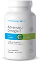 Cooper Complete - Omega avancé 3 - Supplément huile de poisson, EPA concentré + acide gras Omega-3 DHA 1400 mg - 60 Softgels par bouteille. Boîte de 4