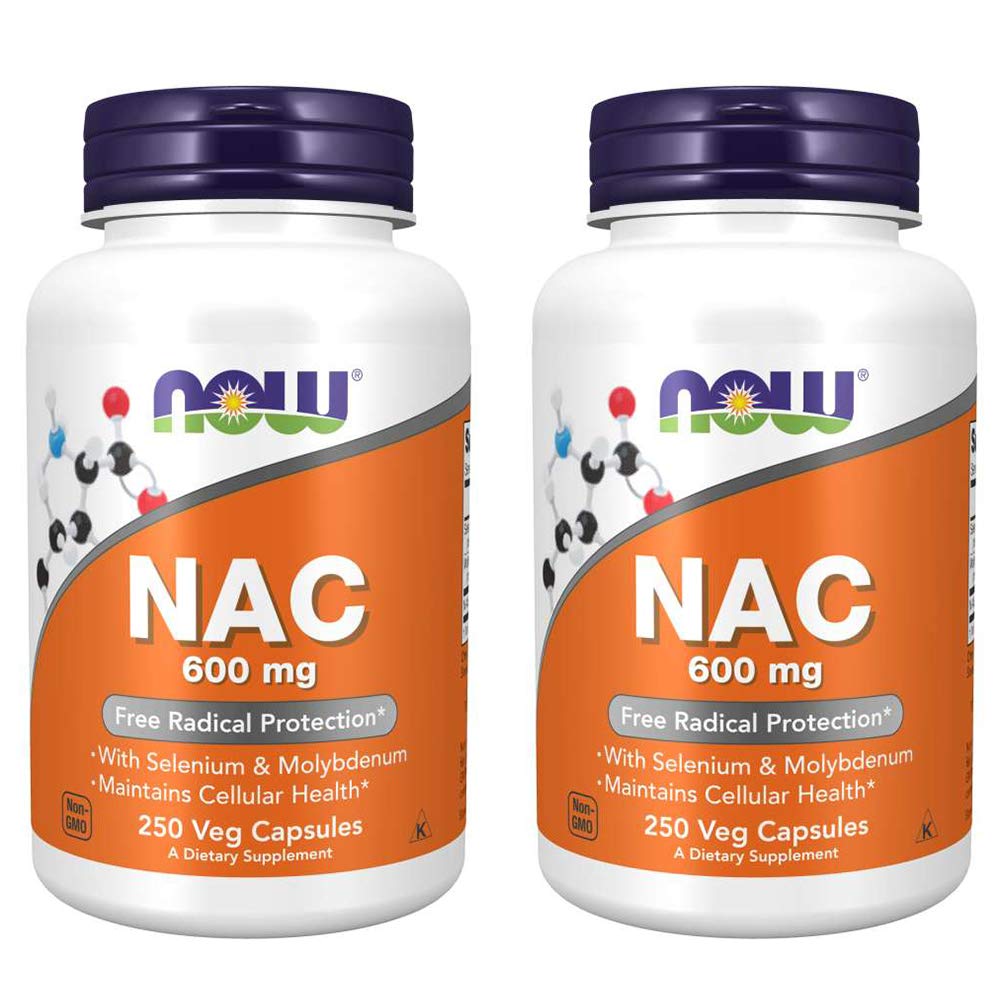 Now Foods Nac-acétyl Cysteine 600mg, 250 Vcaps (500 (250X2))
