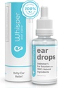 Whisper Ear Drops | 2oz | USA | Alle natürlichen Schwimmer Ohr Tropfen für Erwachsene mit juckenden Ohren | Swimmer's Ear Drops Kampf Swimmer Ohr Ohren mit Essigsäure Ohr Tropfen