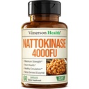 Nattokinase Supplement - Herzgesundheitsergänzungsmittel mit Nattokinase 4000 FU - Max Strength Circulation Supplements - Systemische Enzyme für gesunde Zirkulation und glatten Fluss. Non-GMO & Vegan. 60 Kapseln