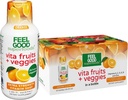 FeelGood Superfoods Vita Fruits and Veggies Immun Support Shot Supplements, Orange Flavor, Packung mit 10 Immunity Shots, Immunsystem Booster Drink Made with 25 Organic Fruit & Gemüse