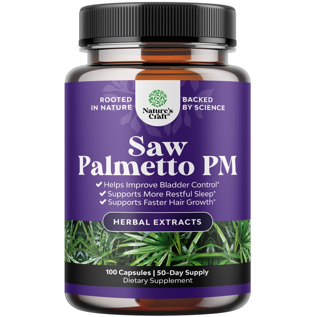 Nighttime Defense Saw Palmetto für Männer - Saw Palmetto Extrakt Prostata Ergänzung für Männer helfen, Nacht Urination Häufigkeit Urgency und Overactive Bladder mit Lycopen Kürbis Seed und Melatonin zu reduzieren