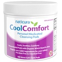 Blocs nettoyants personnels CoolComfort avec Hazel de sorcière biologique et Aloe Vera - Wipes agissant tout naturel et rapide pour la brûlure hémorroïde, les démangeaisons, la douleur et l'enflure - 100 tampons - Pas de parabens