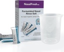 NASALFRESH MD - Saline Packets - Schnellauflösen - Einzeleinsatz - Vorvermessen - Nasalbewässerung - Individuell verpackt (3.75g/1.3oz) - 90 Count Refill Packets - 300mm Cup