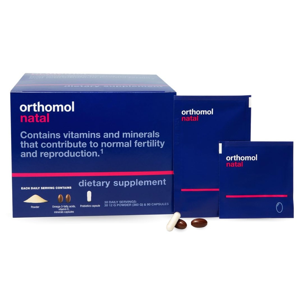 Orthomol Natal, pränatale Ernährungsunterstützung für Fruchtbarkeit, Schwangerschaft und Schnürung, Umfassende Vitamine, Mineralstoffe & essentielle Nährstoffe 30 Count (Pack von 1)