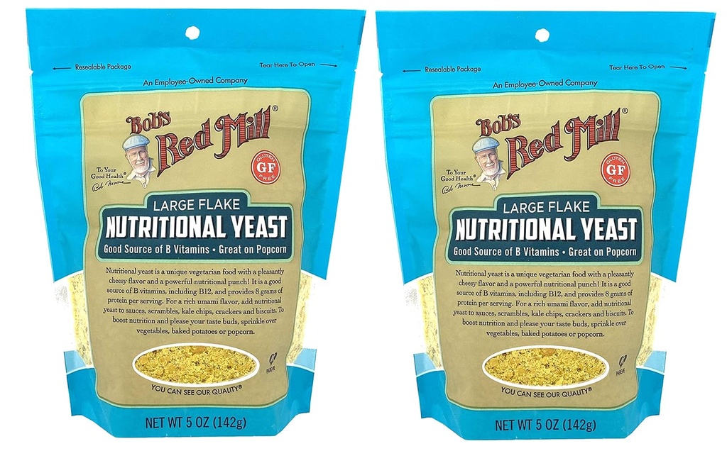 Bob’s Red Mill Large Flake Nutritional Yeast 5 Unze (Pack von 2) Vegan Parm Käse Ersatz
