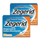 Zegerid OTC, 24-Stunden-Herzbrand-Relief, Säure-Refrlux-Medizin und Antazie, Treats-Frequent Sodbrennen, Omeprazol 20mg + Natriumbicarbonat, Proton Pump Inhibitor (PPI), Zwei 42ct Cartons