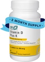 Klaire Labs SFI Health Vitamin D Plus K - Bioverfügbare Vitamin K2 D3 Nahrungsergänzung für Knochen- und Immununterstützung - Jede Kapsel liefert D3 5000 iu & K2 100 Mcg (60 Kapseln)