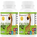 Verem Calcium für Kinder mit Vitamin D3 (VIT d), Magnesium, Zinkergänzung, Vitamin C, L-Lysin Multivitamin für Kinder Starke Knochen, Immunität, Wachstum & Entwicklung- 120 Tabletten (Pack von 4)