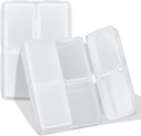 FYY Daily Pill Organizer, 7 Komponenten Tragbare Pille Fall Reisen Pille Organizer,[Folding Design] Pille Box für Geldbeutel, um Vitamine zu halten, Kaffee Leberöl, Ergänzungen und Medikamente-Klar